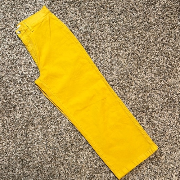 NWOT; J. Crew Mustard Slim Wide Leg Pants; Stylish! - Picture 2 of 5